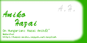 aniko hazai business card